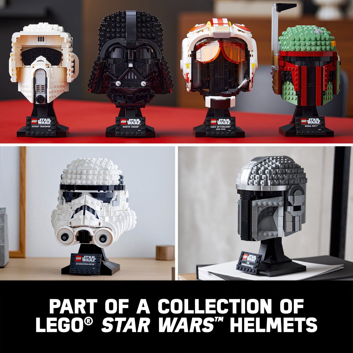 LEGO Star Wars The Mandalorian Helmet 75328 Buildable Model Kit, Display Collectible