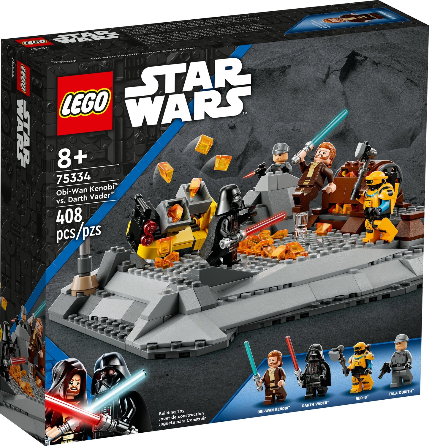 LEGO Buildable Action Toy Star Wars Obi-Wan Kenobi vs Darth Vader 8+ years, 408 Pieces