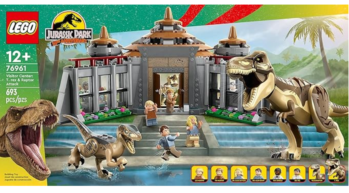 LEGO Jurassic Park Visitor Center: T. Rex & Raptor Attack 76961