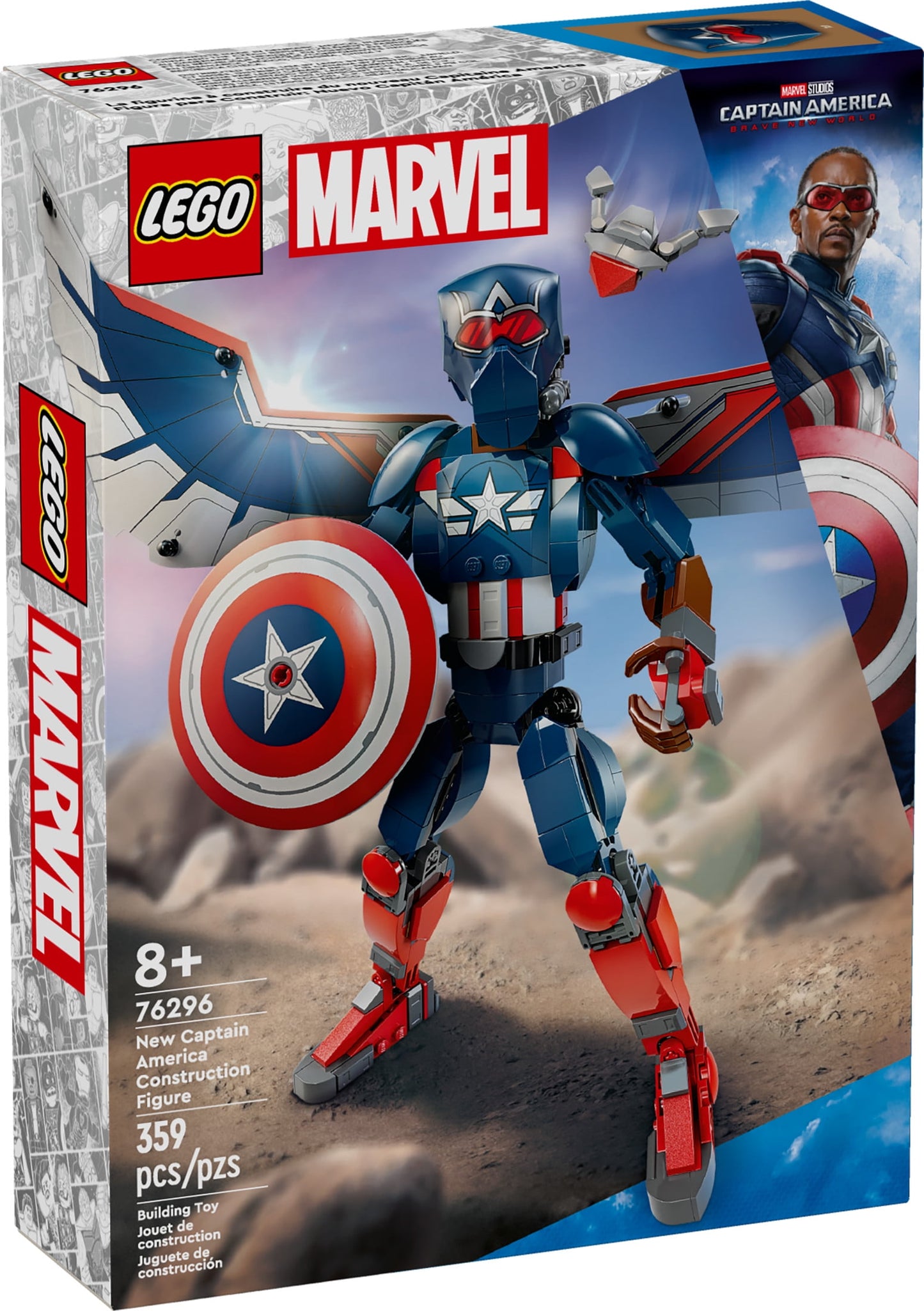 LEGO Marvel New Captain America Construction Figure - Buildable Action Figure - Birthday Gift