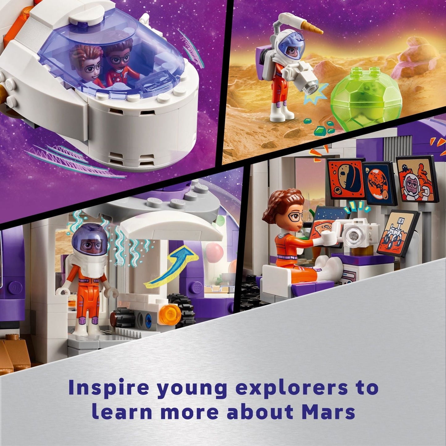 LEGO Friends Mars Space Base and Rocket Set, Science Toy for Pretend Play with 3 Mini-Dolls