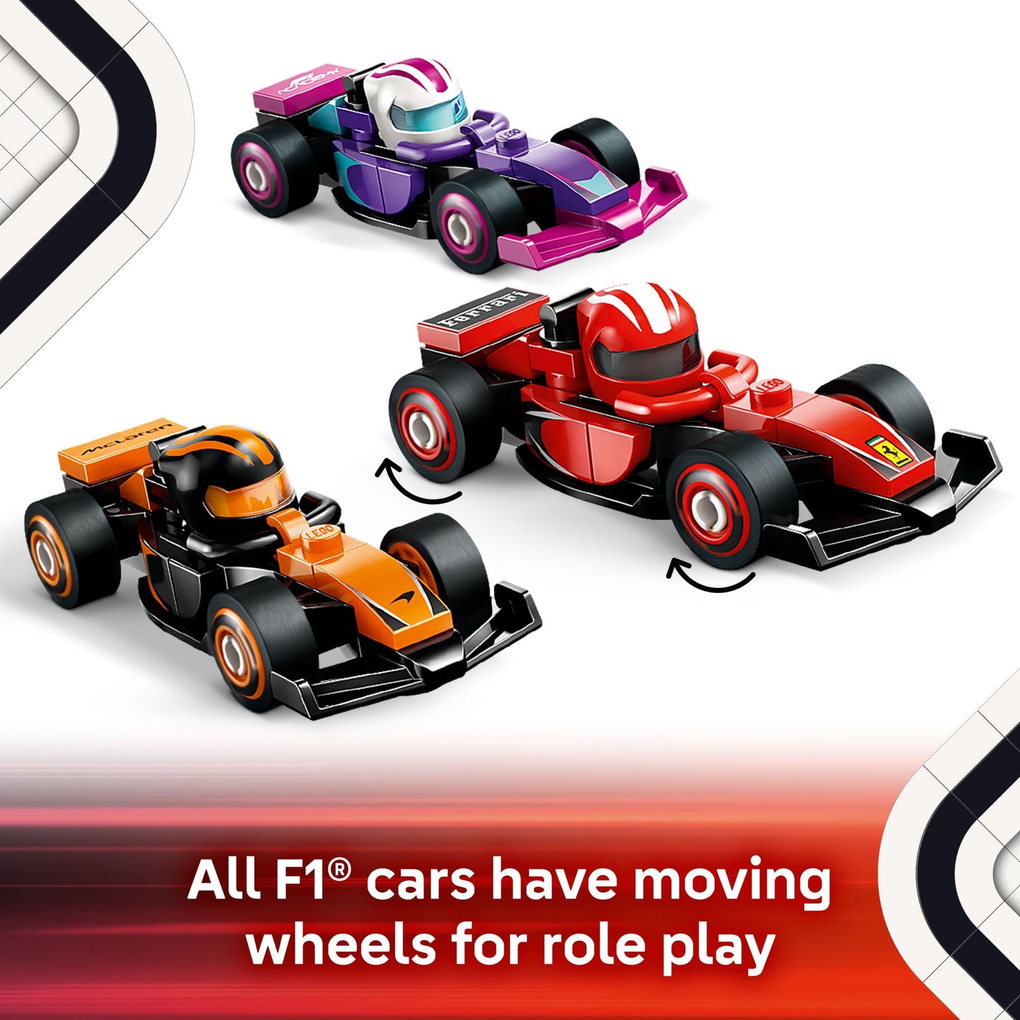 LEGO F1 Collectible Race Cars, 6 Pack