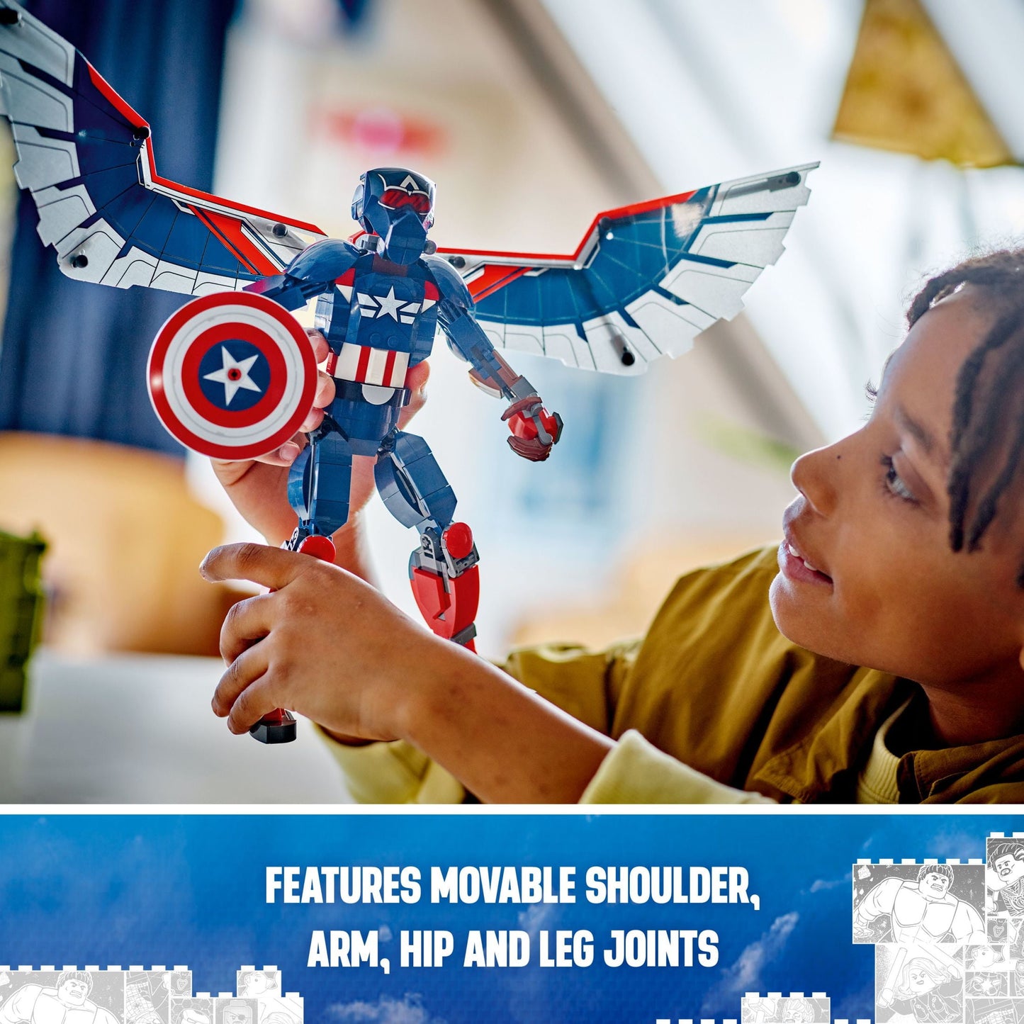 LEGO Marvel New Captain America Construction Figure - Buildable Action Figure - Birthday Gift