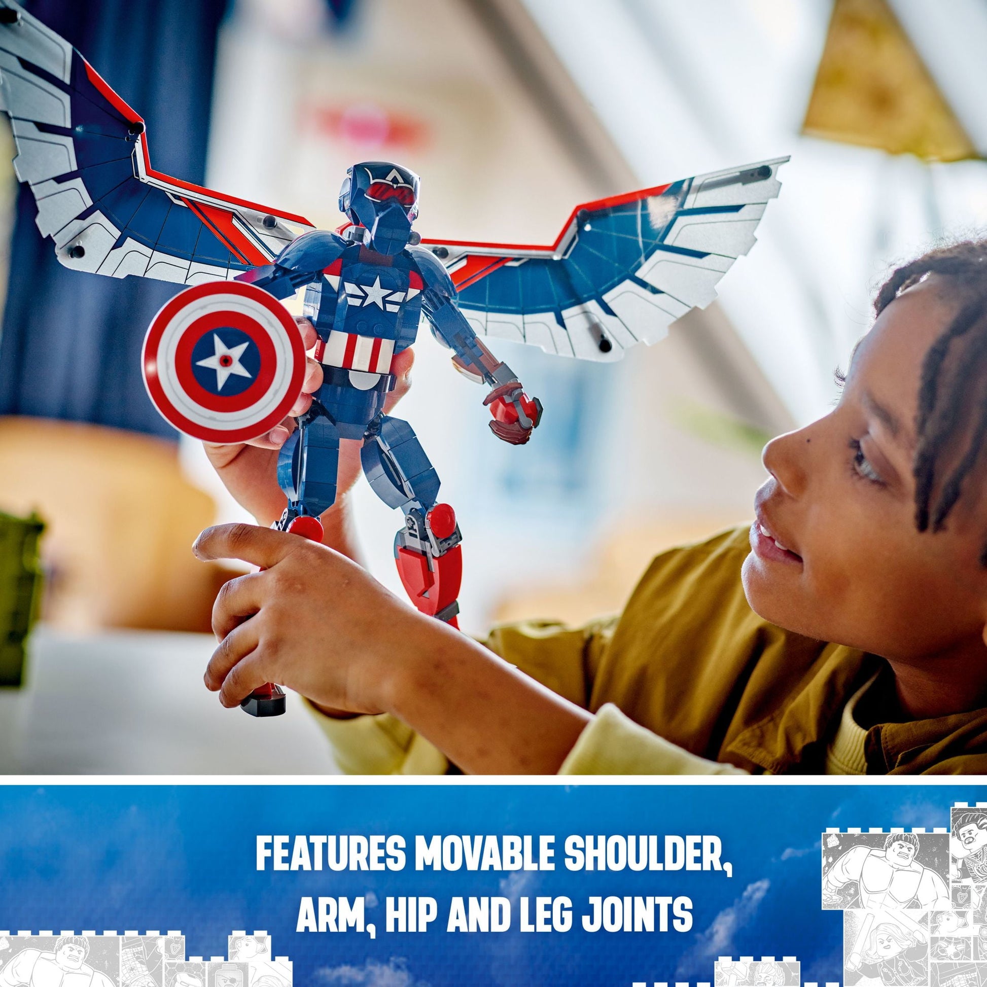 LEGO Marvel New Captain America Construction Figure - Buildable Action Figure - Birthday Gift