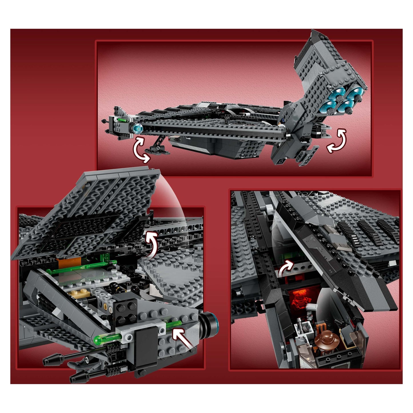 LEGO Star Wars The Justifier 75323, Buildable Star Wars Toy Starship with Cad Bane Minifigure