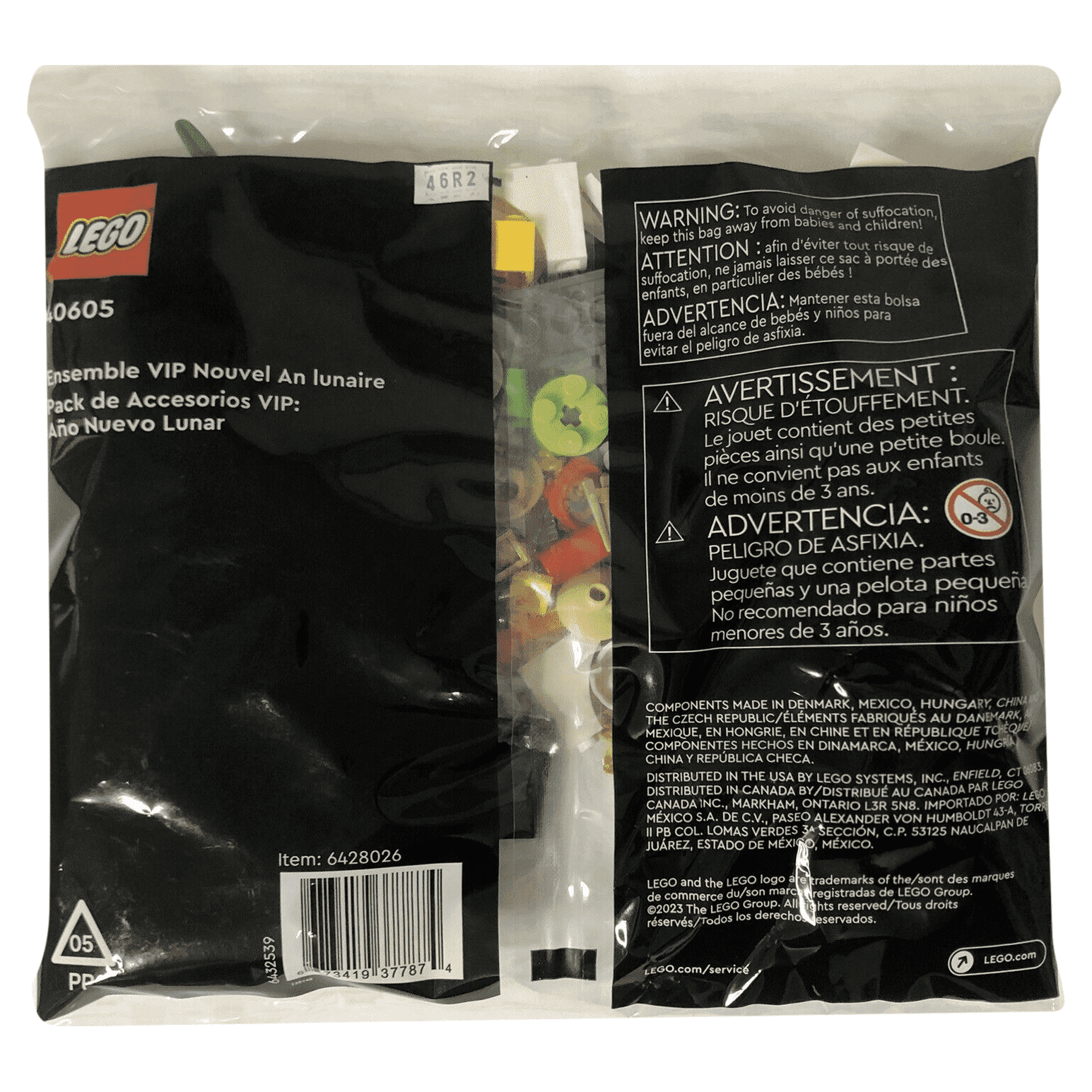 LEGO Lunar New Year VIP Add-On Pack - 124 Piece Building Kit [LEGO, #40605, Ages 6+]