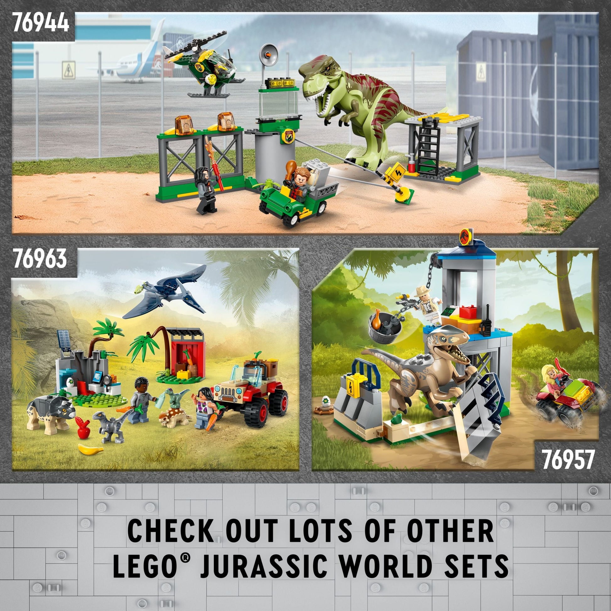 LEGO Jurassic World Baby Dinosaur Rescue Center, Building Set for Kids with a Toy Car and 5