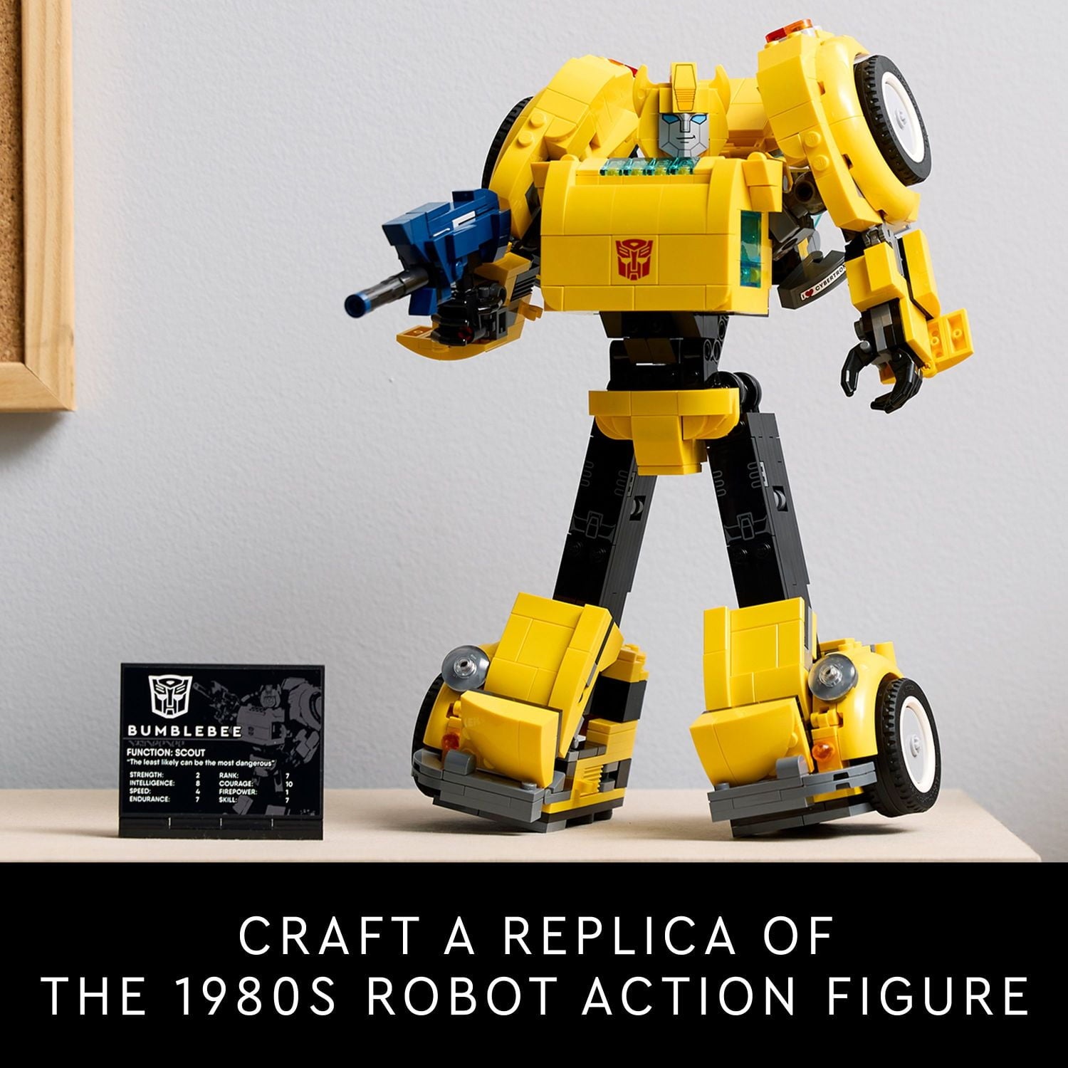 LEGO Icons Transformers Bumblebee Action Figure, Collectible Building Set for Adults,10338