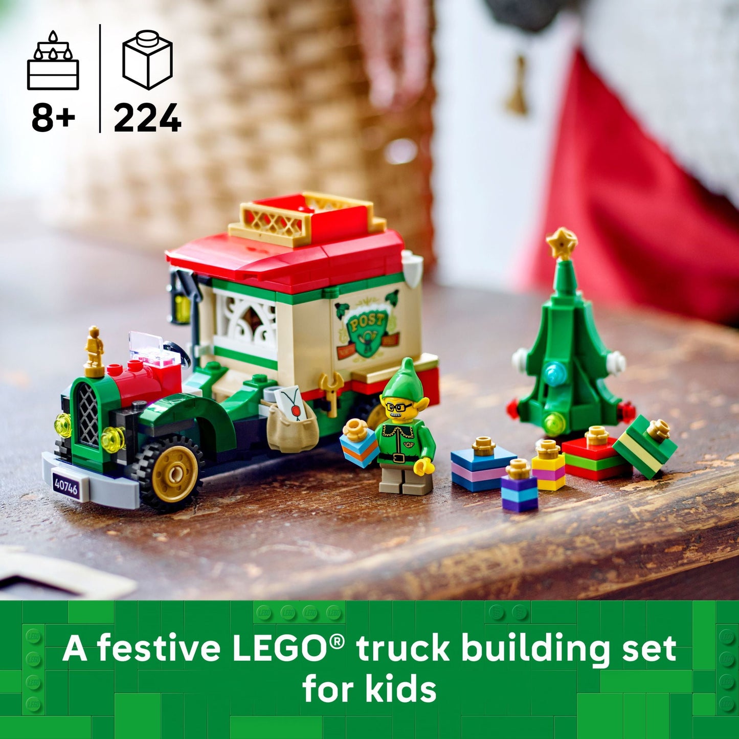 LEGO Santa’s Delivery Truck Building Toy for Kids - Construction Set for Play or Christmas