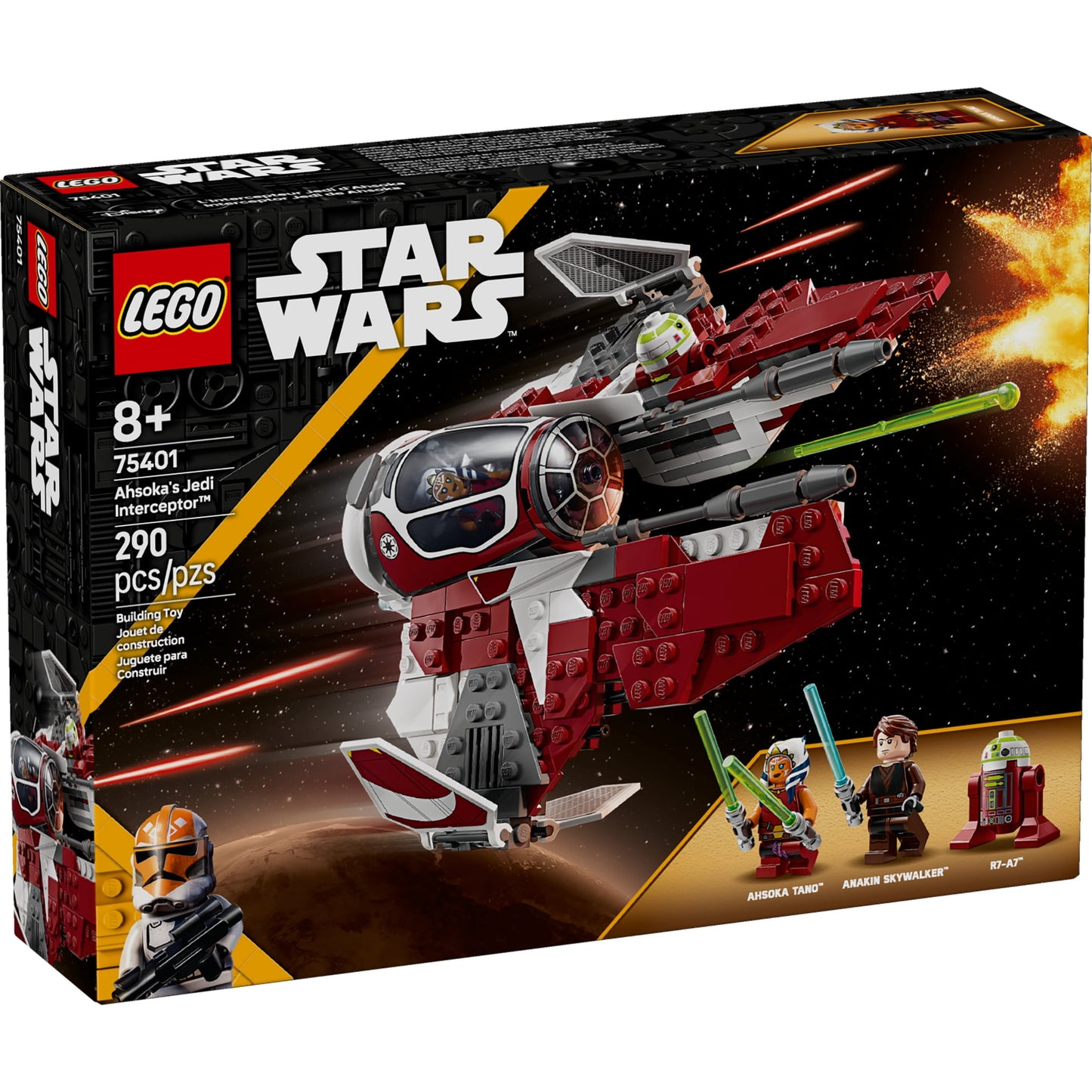LEGO Star Wars: The Clone Wars Ahsoka's Jedi Interceptor Spaceship Building Toy - Kids Star