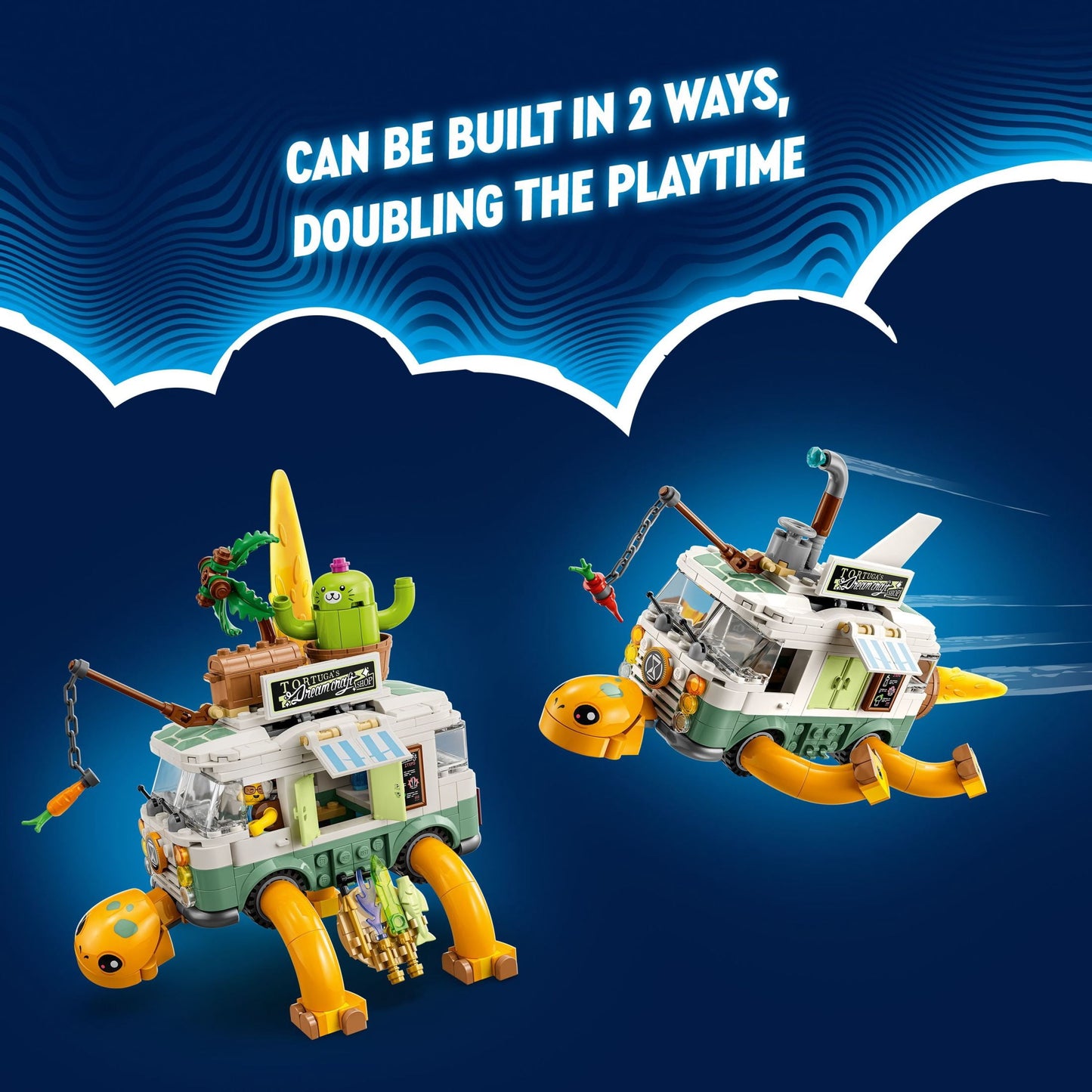 LEGO DREAMZzz Mrs. Castillo’s Turtle Van, 2-in-1 Building Toy Vehicle Playset for Kids, Boys,