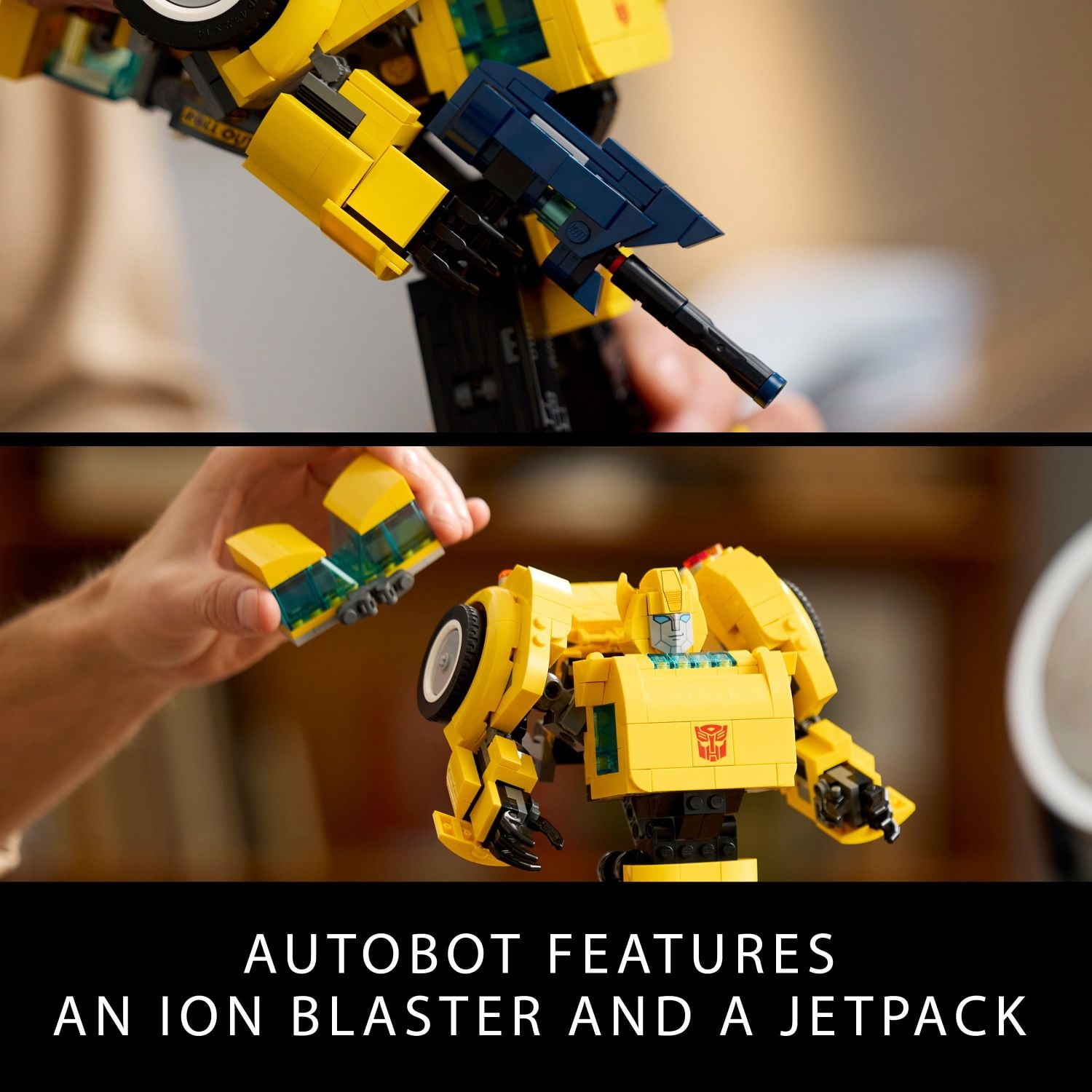 LEGO Icons Transformers Bumblebee Action Figure, Collectible Building Set for Adults,10338