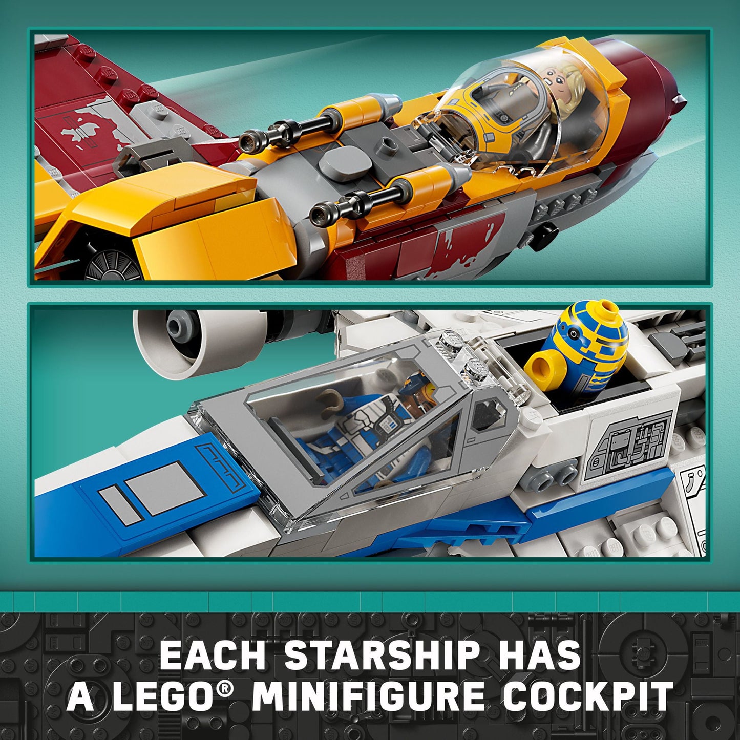 LEGO Star Wars: Ahsoka New Republic E-Wing vs. Shin Hati’s Starfighter 75364 Star Wars Playset
