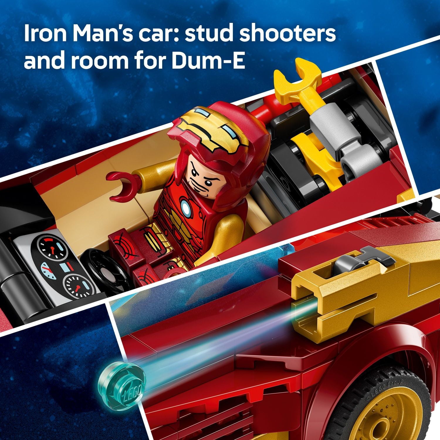 LEGO Marvel Iron Man Car & Black Panther vs. Red Hulk Building Toy - Marvel Superhero Toy for