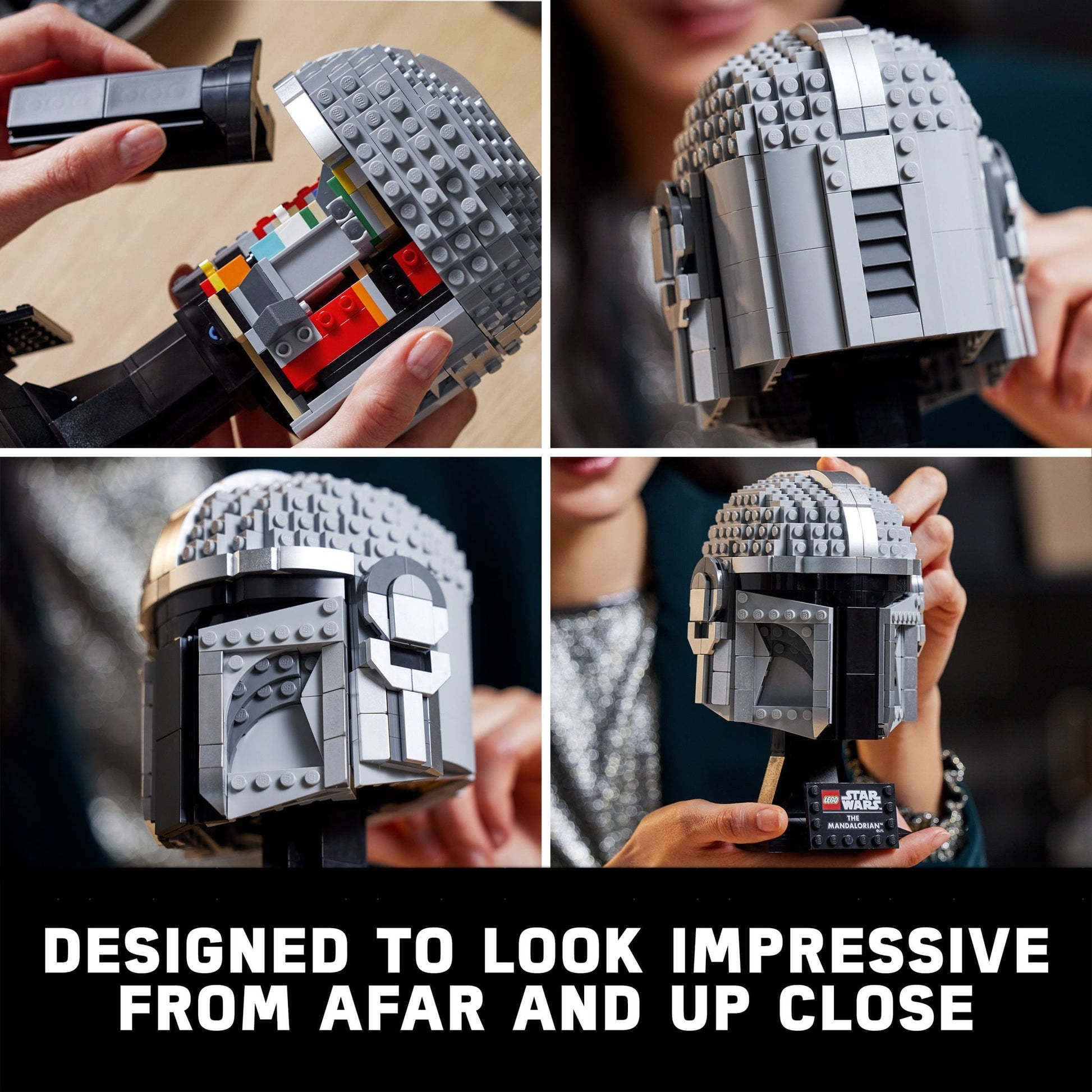 LEGO Star Wars The Mandalorian Helmet 75328 Buildable Model Kit, Display Collectible