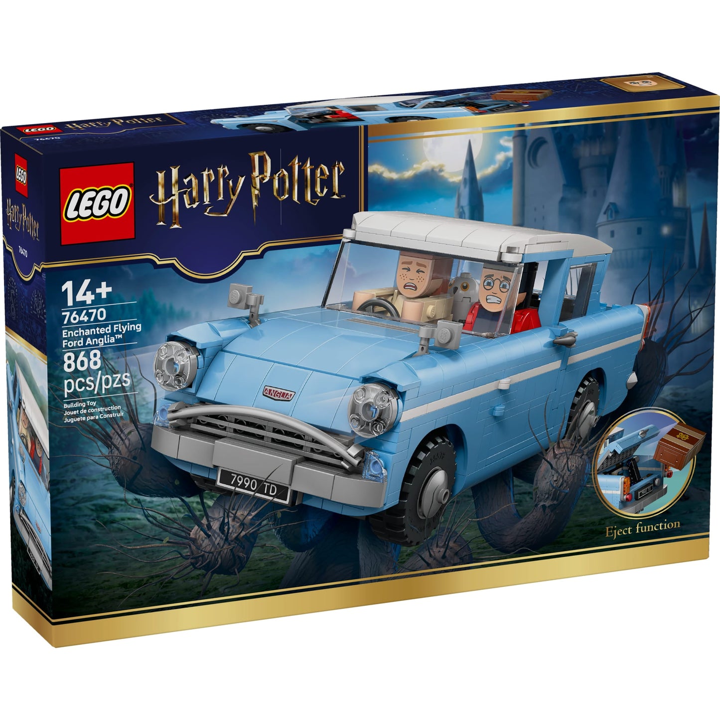 LEGO Harry Potter Enchanted Flying Ford Anglia Car Building Toy for Boys & Girls - Book Shelf
