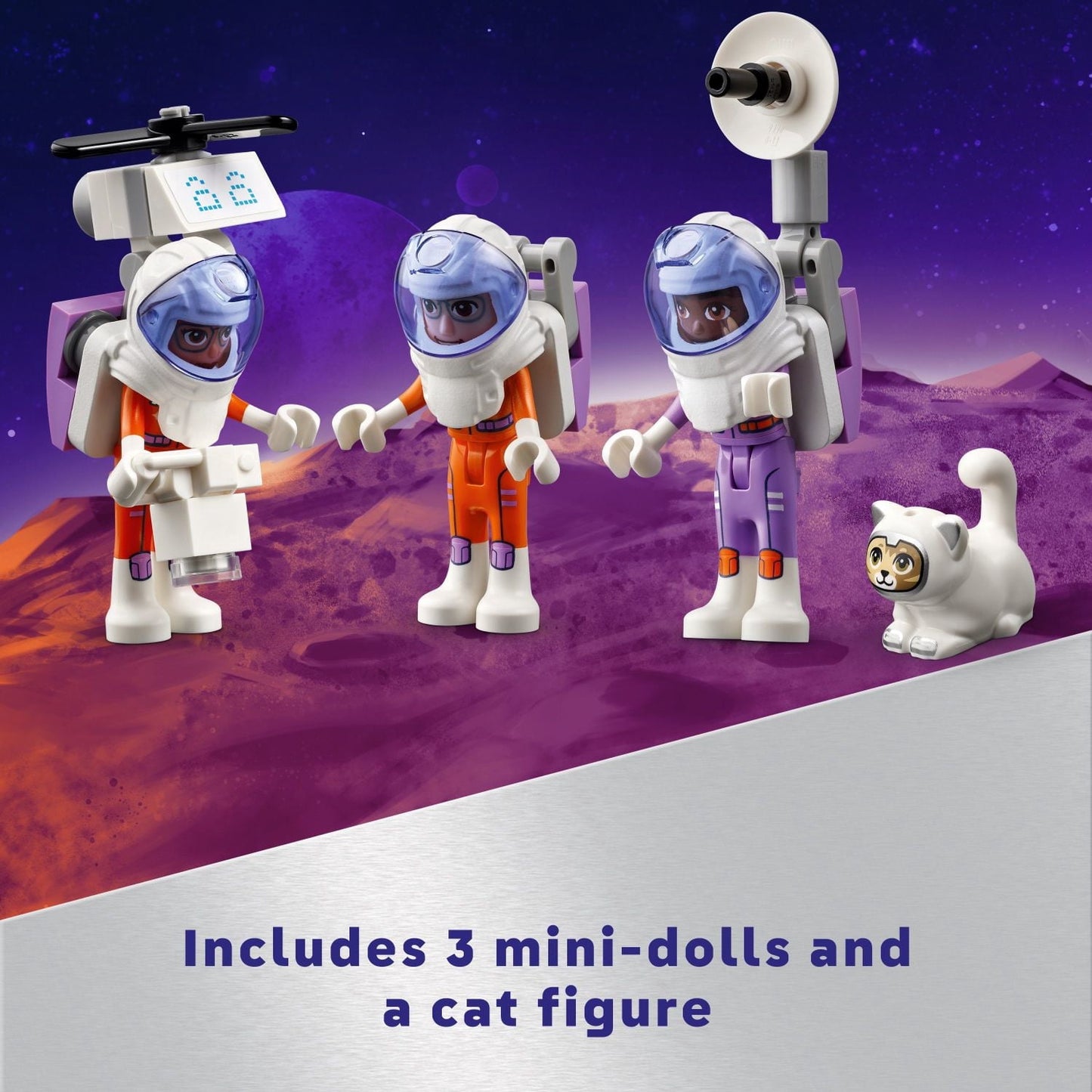 LEGO Friends Mars Space Base and Rocket Set, Science Toy for Pretend Play with 3 Mini-Dolls