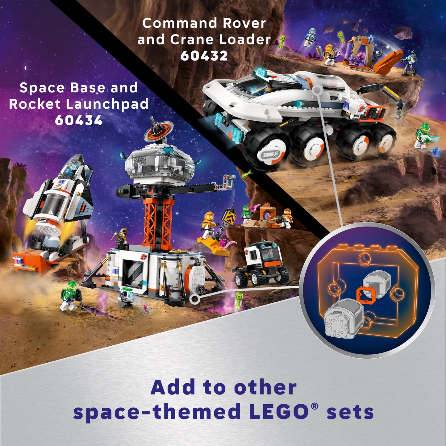 LEGO City Modular Space Station STEM Toy, Modular Exploration Science Toy with 6 Astronaut