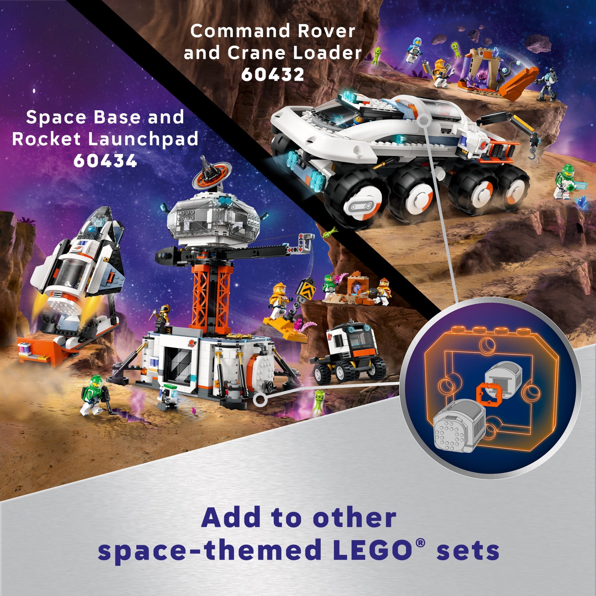 LEGO City Modular Space Station STEM Toy, Modular Exploration Science Toy with 6 Astronaut