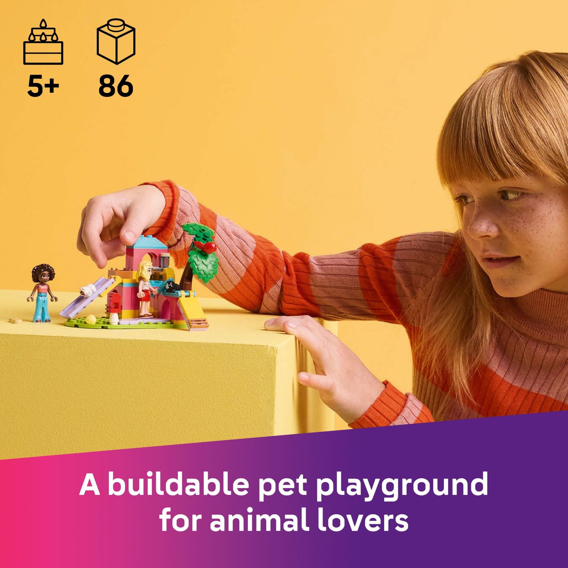 LEGO Friends Guinea Pig Playground - Building Toys Pretend Play Set for Kids, Girls & Boys,