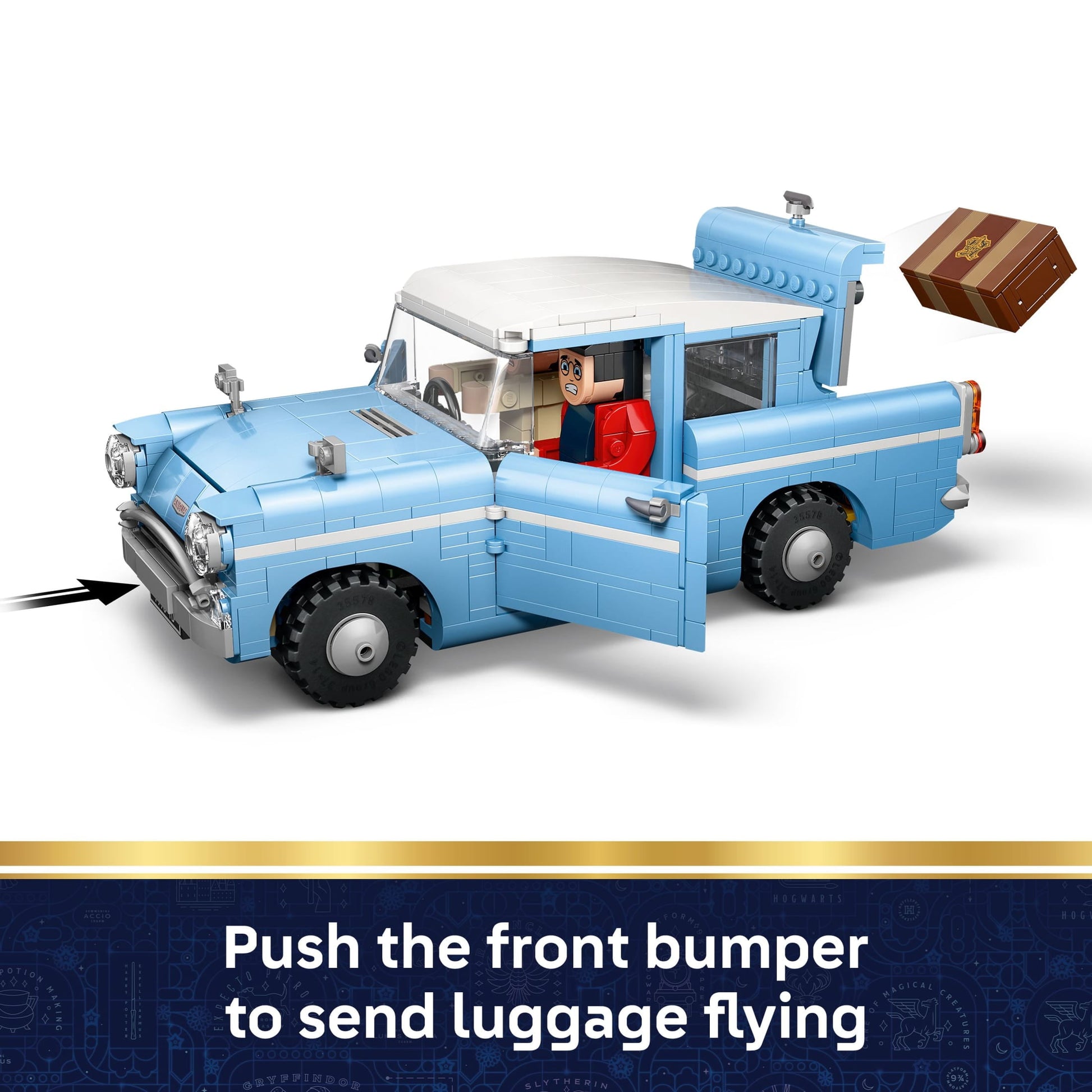 LEGO Harry Potter Enchanted Flying Ford Anglia Car Building Toy for Boys & Girls - Book Shelf