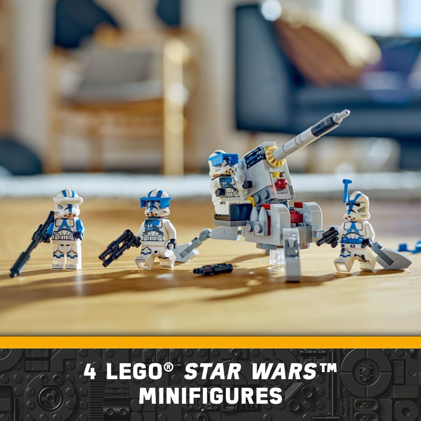 LEGO Star Wars 501st Clone Troopers Battle Pack 75345 Toy Set - Buildable AV-7 Anti Vehicle