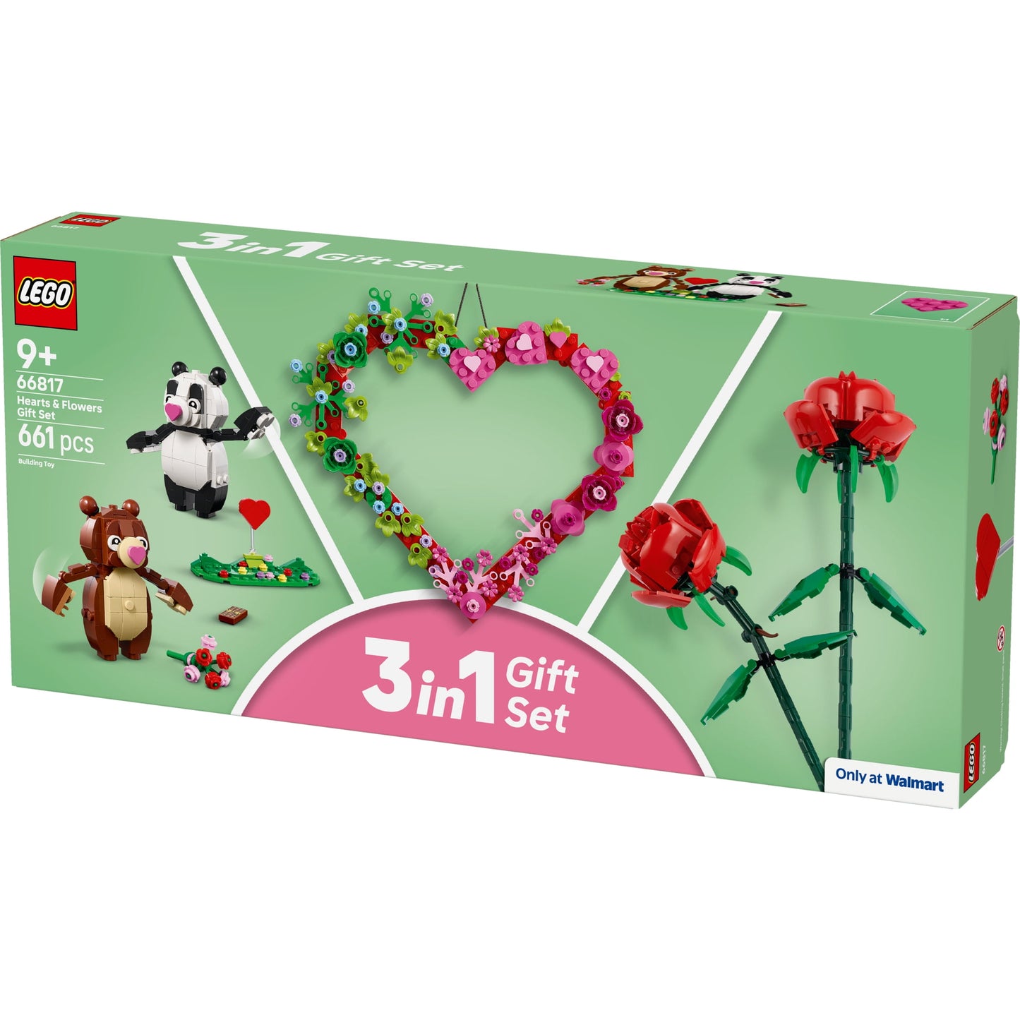 LEGO Hearts & Flowers Gift Set: Building Toy for Kids, Ages 9+, 3 Sets in 1, Perfect Gift for