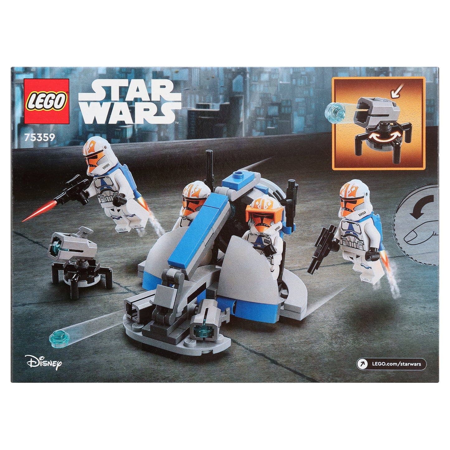 LEGO Star Wars 332nd Ahsoka’s Clone Trooper Battle Pack 75359 Building Toy Set with 4 Star