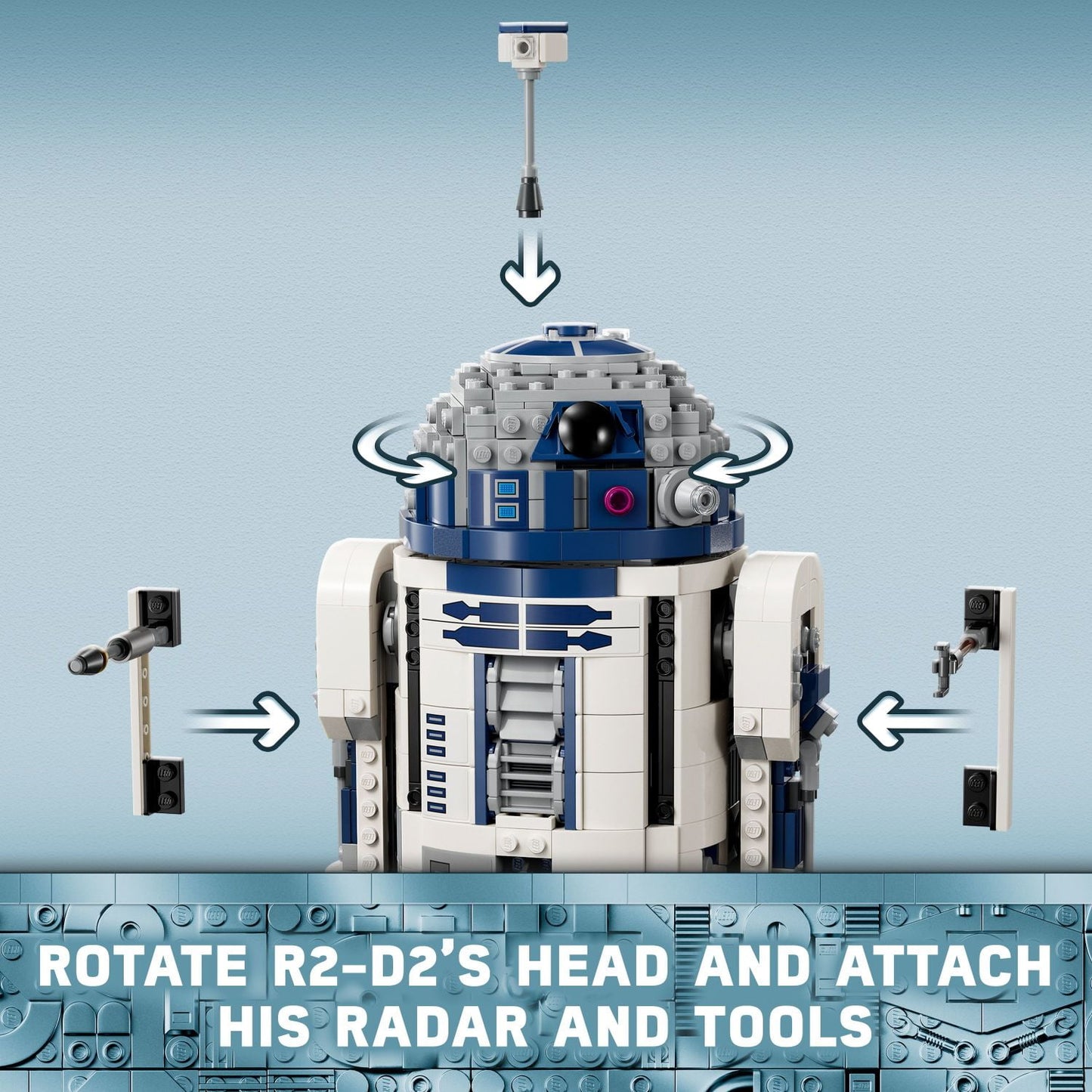 LEGO Star Wars R2-D2 Brick Built Droid Figure, Collectible Star Wars Room Décor with Exclusive