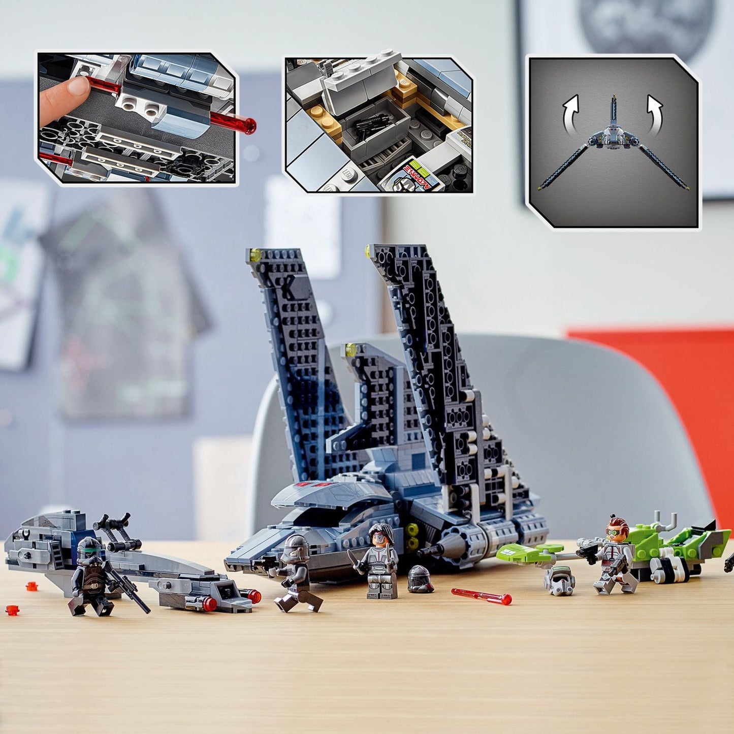 LEGO Star Wars The Bad Batch Attack Shuttle 75314 Building Toy Set (969 Pieces)
