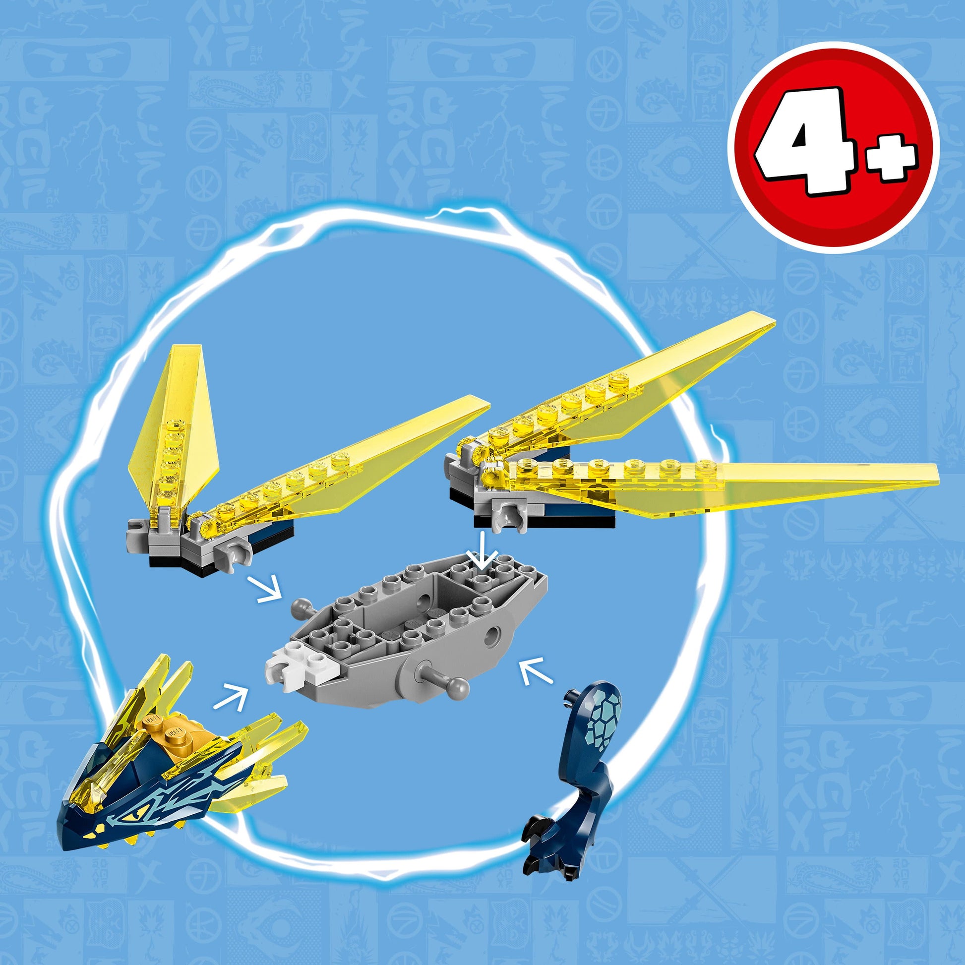 LEGO NINJAGO Nya and Arin’s Baby Dragon Battle 71798 Ninja Building Toy, Features a Jet, 2