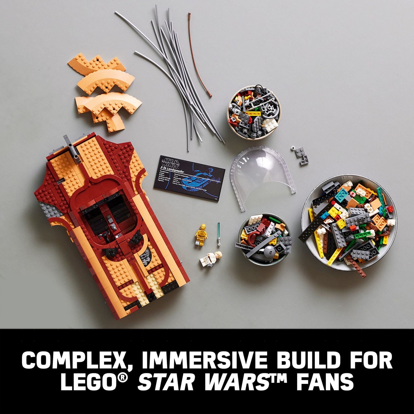 LEGO Star Wars UCS Building Set Luke Skywalker’s Landspeeder 1,890 Pieces.