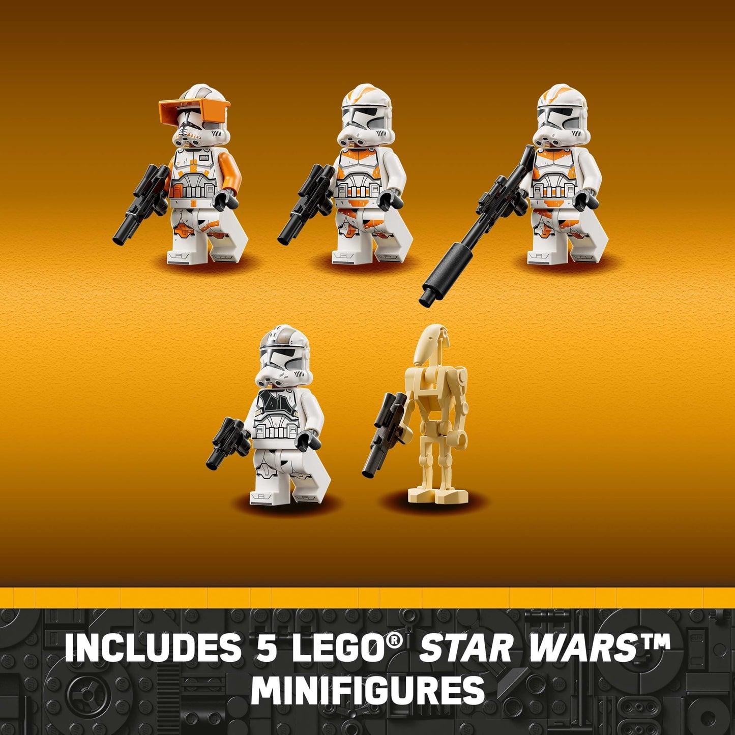 LEGO Star Wars AT-TE Walker 75337 Poseable Toy, Revenge of the Sith Set, Gift for Kids with 3