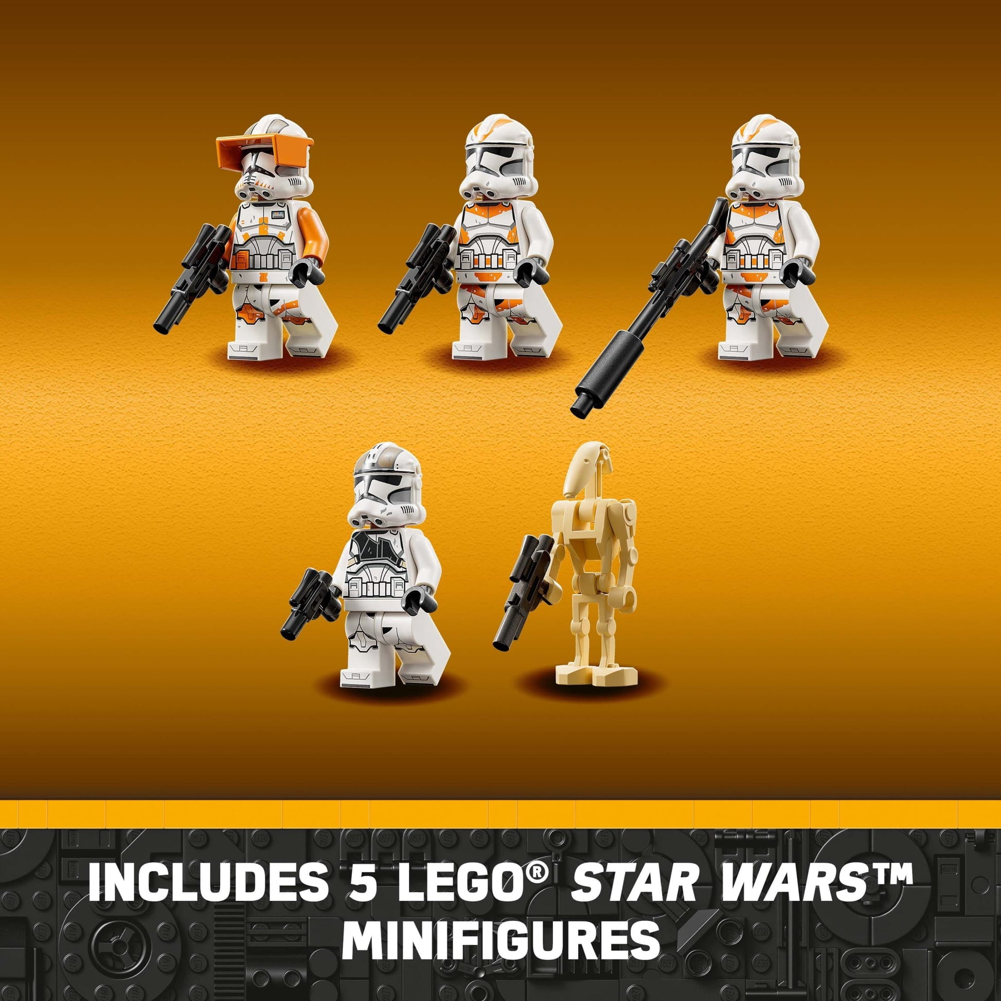 LEGO Star Wars AT-TE Walker 75337 Poseable Toy, Revenge of the Sith Set, Gift for Kids with 3