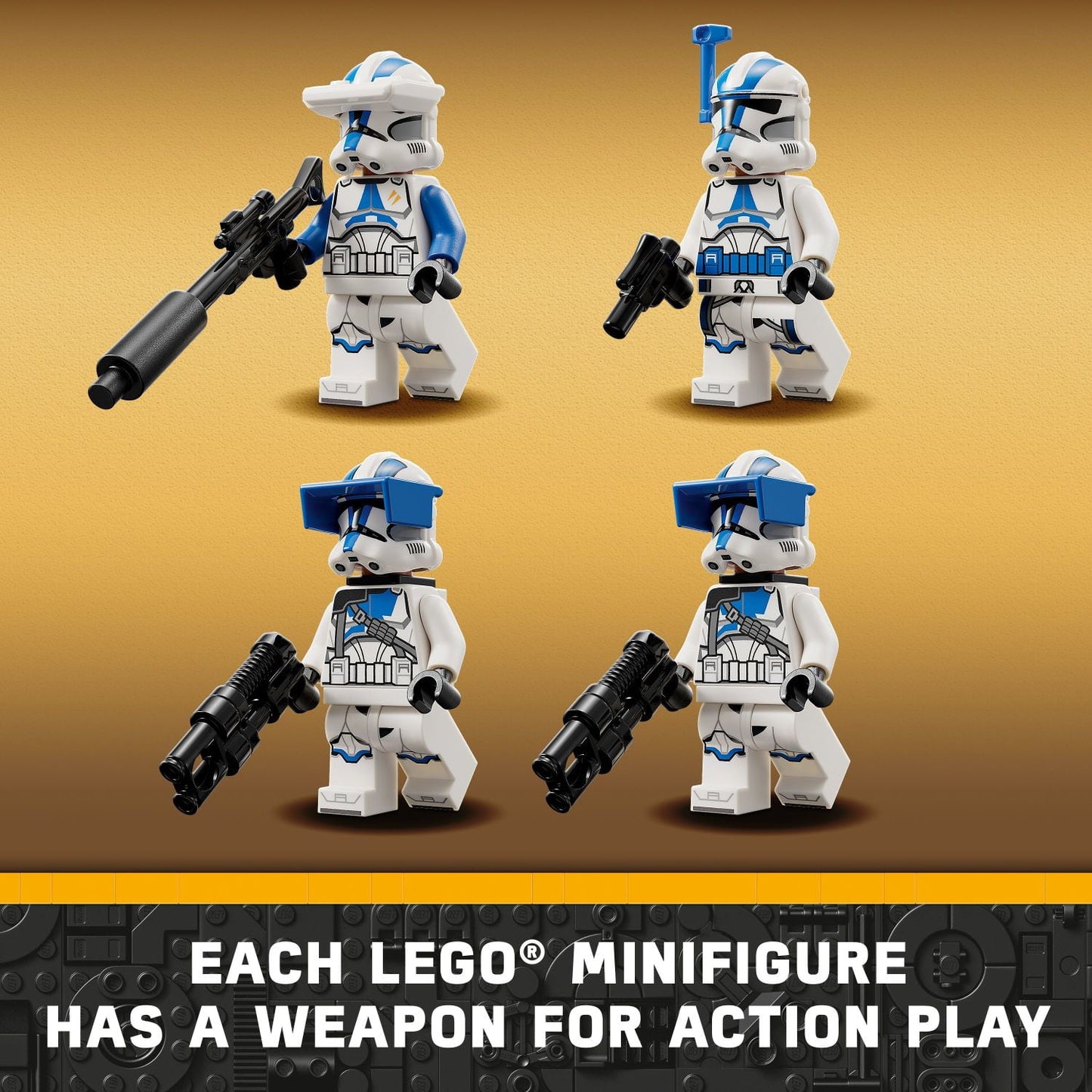 LEGO Star Wars 501st Clone Troopers Battle Pack 75345 Toy Set - Buildable AV-7 Anti Vehicle
