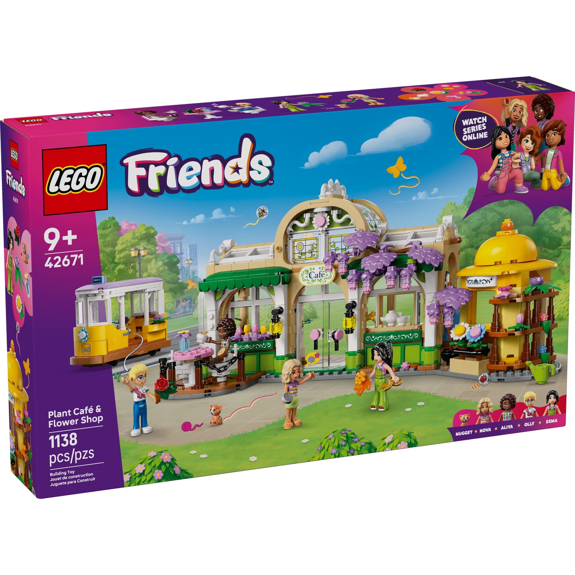 LEGO Friends Plant Café & Flower Shop Pretend Play Building Toy - Playset with 4 Minidolls and