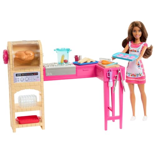 Barbie and Teresa Recipe for Friendship Teresa Fashion Doll & Kitchen Playset with 20+ Accessories Including Color-Change Cookies