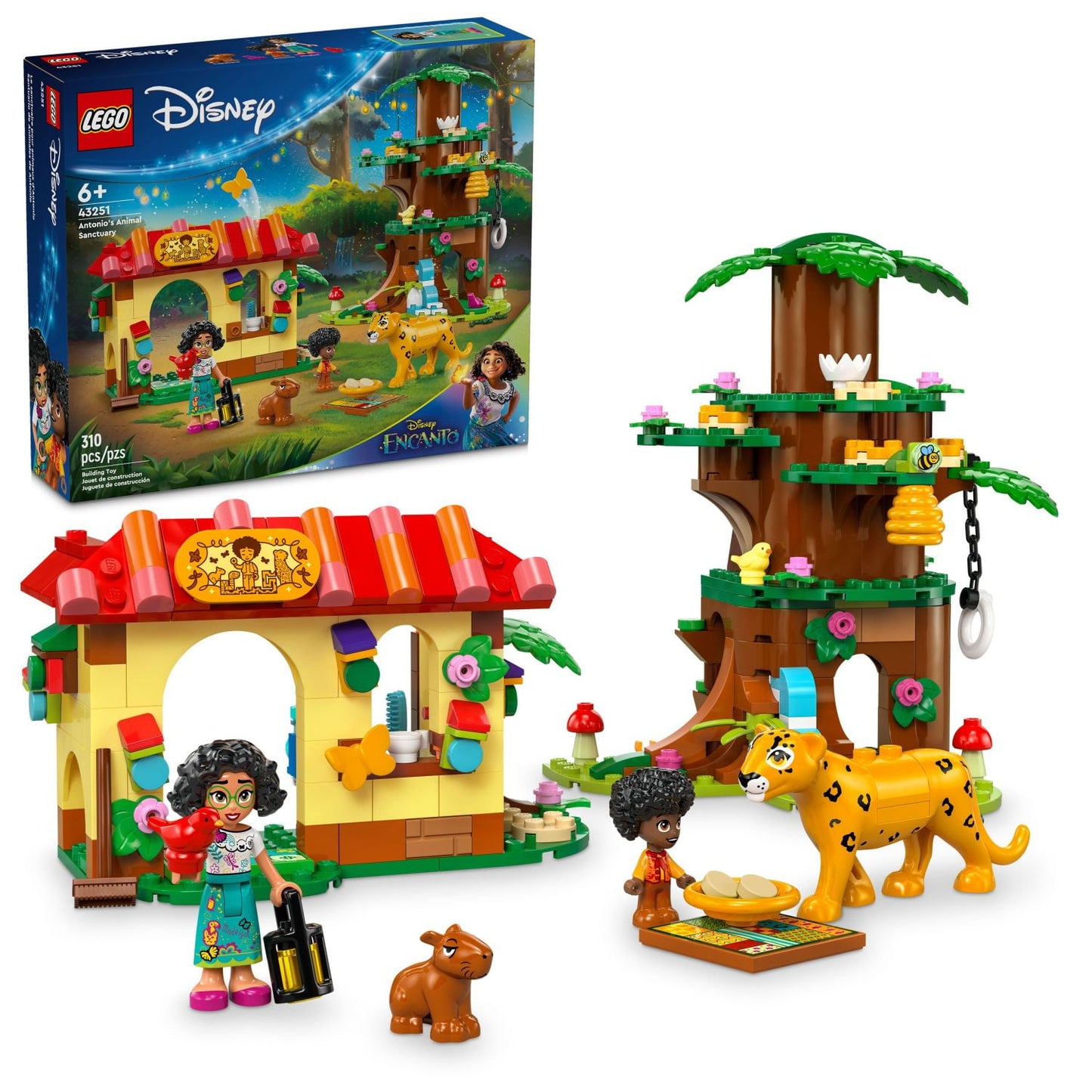 LEGO Disney Encanto Antonio’s Animal Sanctuary, Building Toy for Kids with Mirabel Character,