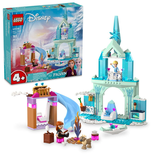 LEGO Disney Frozen Elsa’s Frozen Princess Castle Toy Set for Kids, Includes Elsa and Anna
