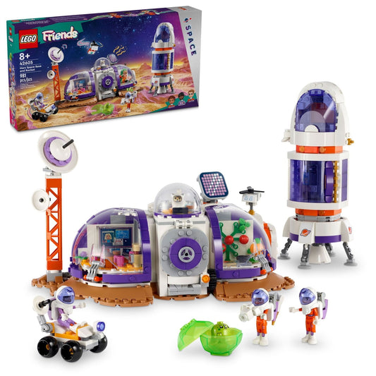 LEGO Friends Mars Space Base and Rocket Set, Science Toy for Pretend Play with 3 Mini-Dolls