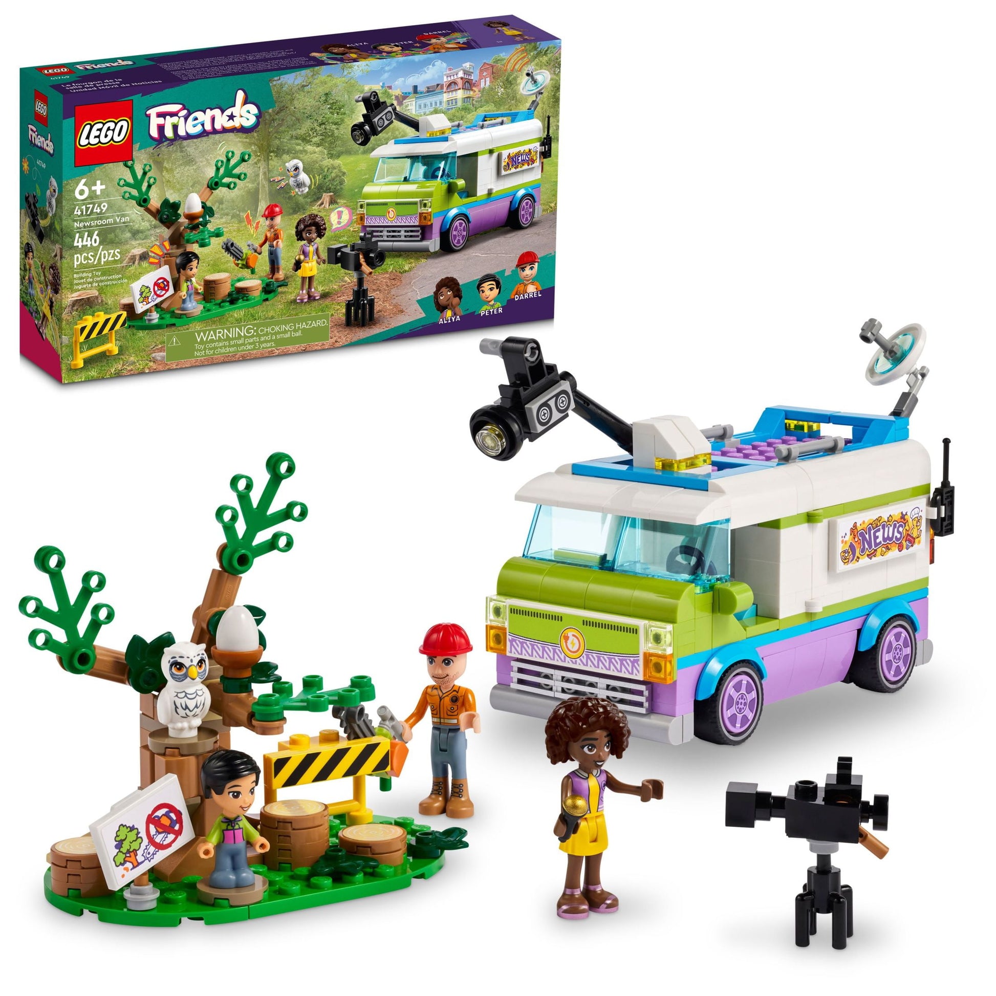 LEGO Friends Newsroom Van 41749 Building Toy Set, Creative Fun for Ages 6+, includes