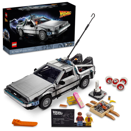 LEGO Icons Back to the Future Time Machine 10300, Model Car Building Kit, Based on the