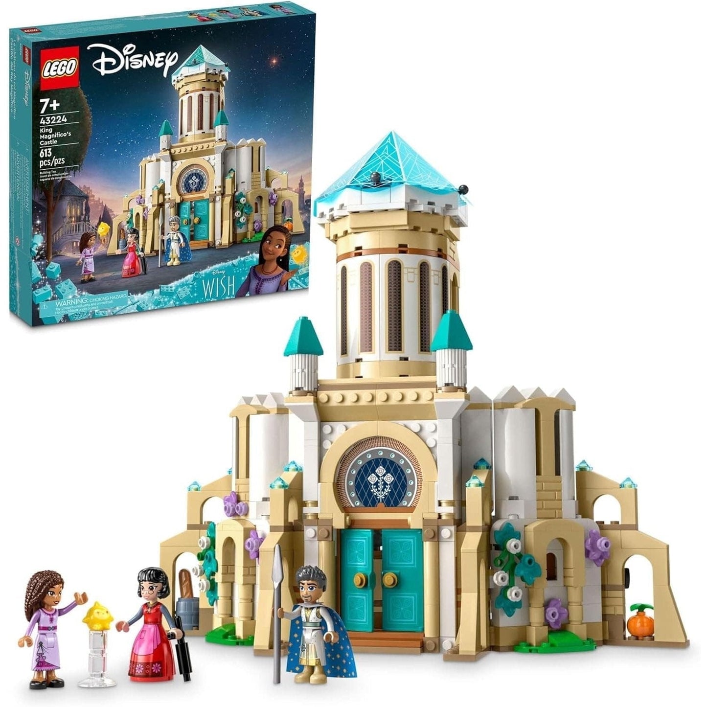 LEGO King Magnifico’s Castle 43224 Disney Wish Interlocking Block Building Sets