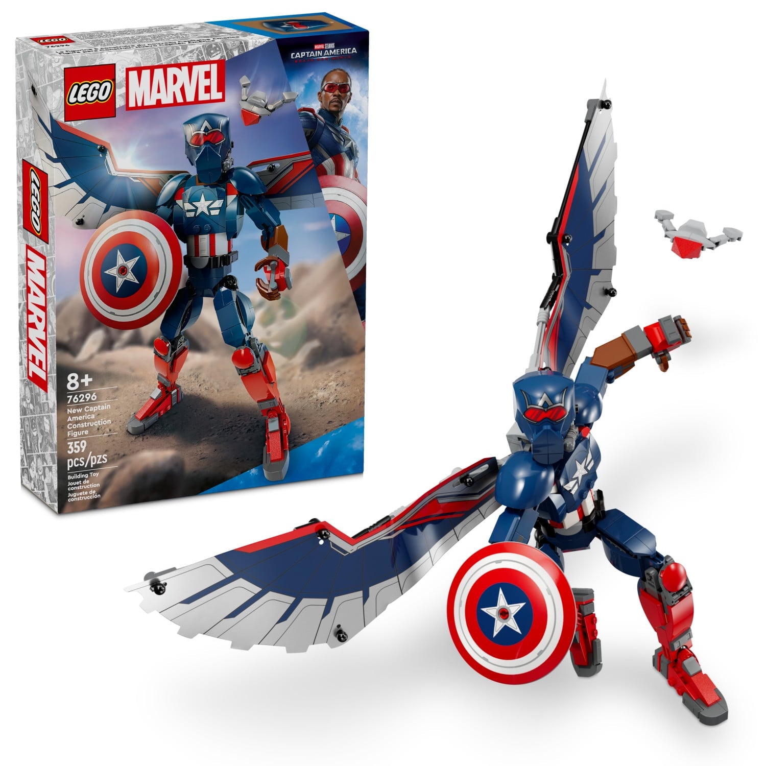 LEGO Marvel New Captain America Construction Figure - Buildable Action Figure - Birthday Gift