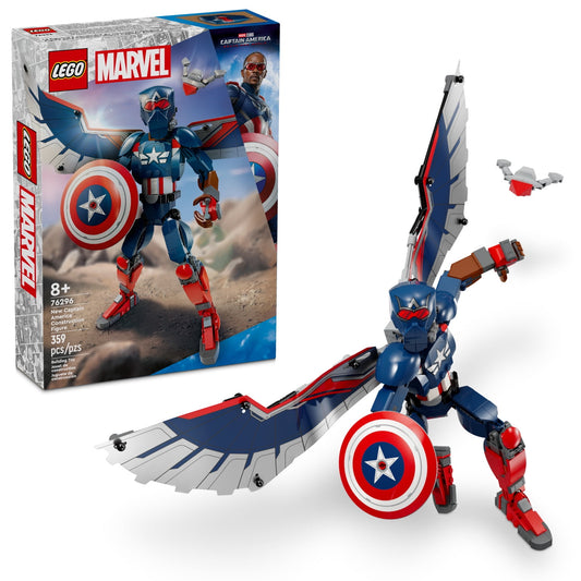 LEGO Marvel New Captain America Construction Figure - Buildable Action Figure - Birthday Gift