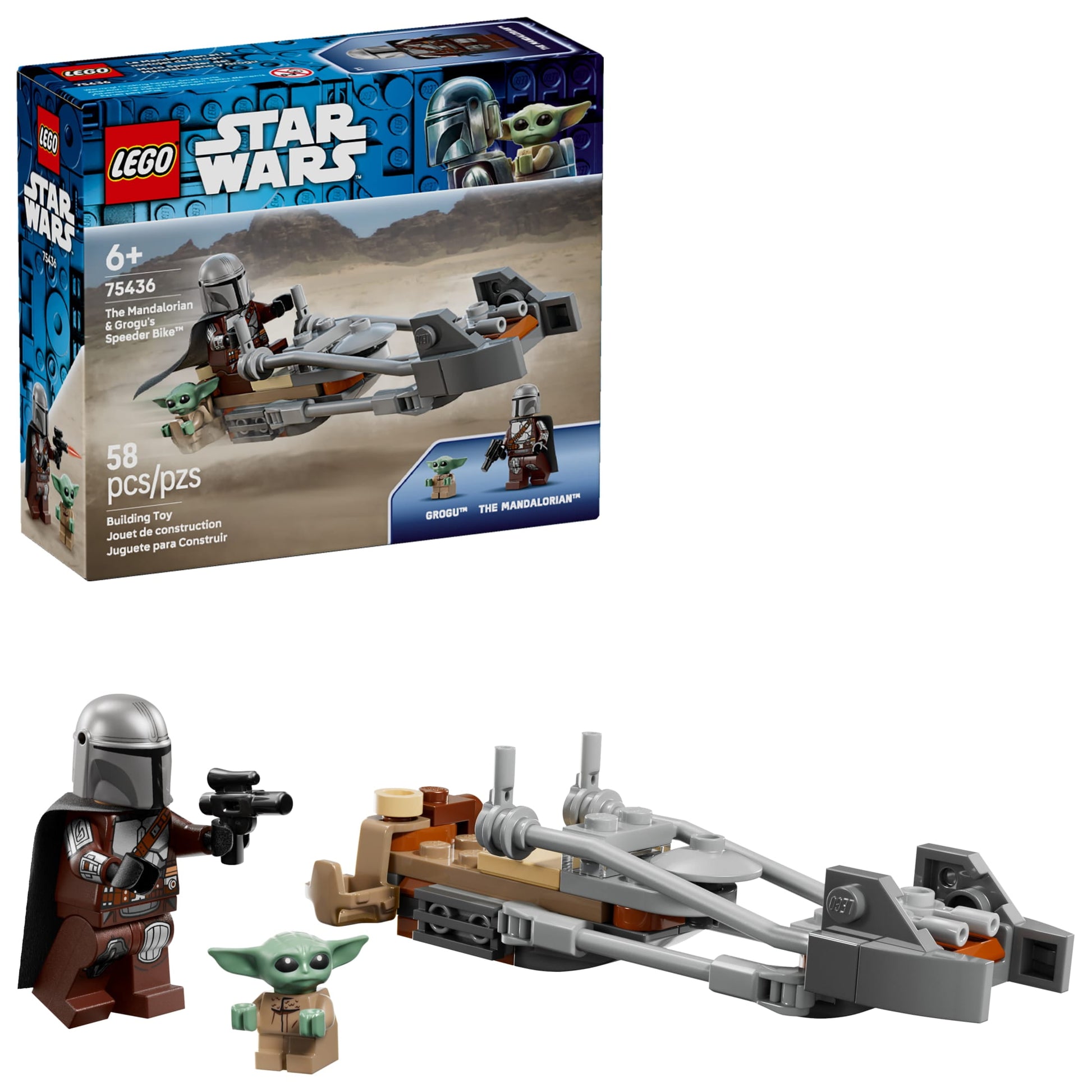 LEGO Star Wars The Mandalorian & Grogu's Speeder Bike - Building Toy for Boys & Girls, Ages 6+