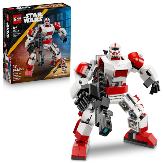LEGO Star Wars Clone Shock Trooper Mech Building Toy for Boys & Girls - Poseable Star Wars