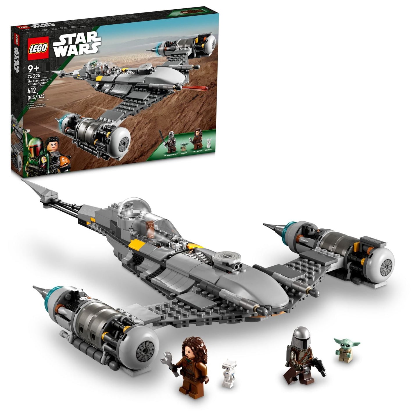 LEGO Star Wars The Mandalorian's N-1 Starfighter 75325 Building Toy, The Book of Boba Fett,