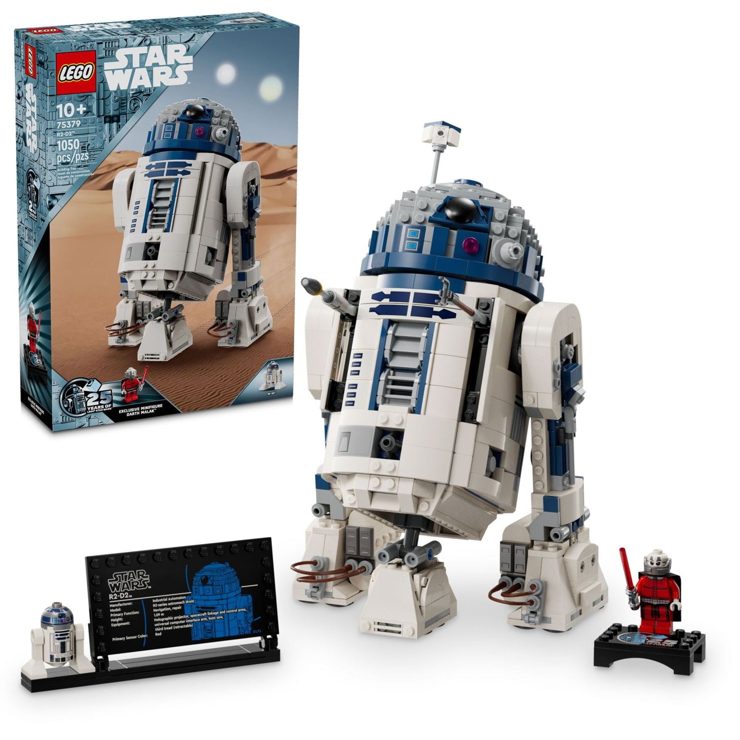 LEGO Star Wars R2-D2 Brick Built Droid Figure, Collectible Star Wars Room Décor with Exclusive