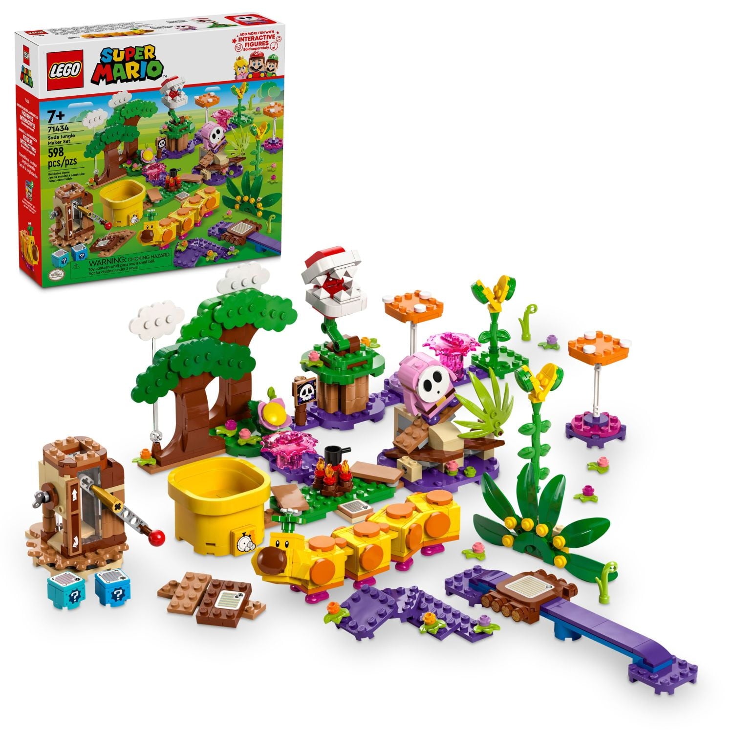 LEGO Super Mario Soda Jungle Maker, Mario Playset, Buildable Nintendo Birthday Gift for Kids,